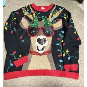 Holiday Time Ugly Christmas Sweater Reindeer Sweater Size 2X